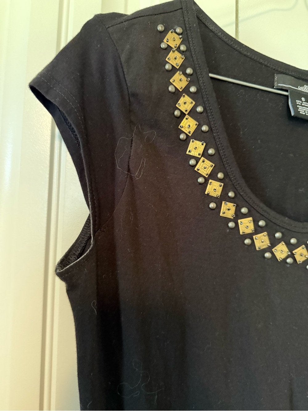 Will Smith Black Studded Scoop Neck - Picture 5 of 7